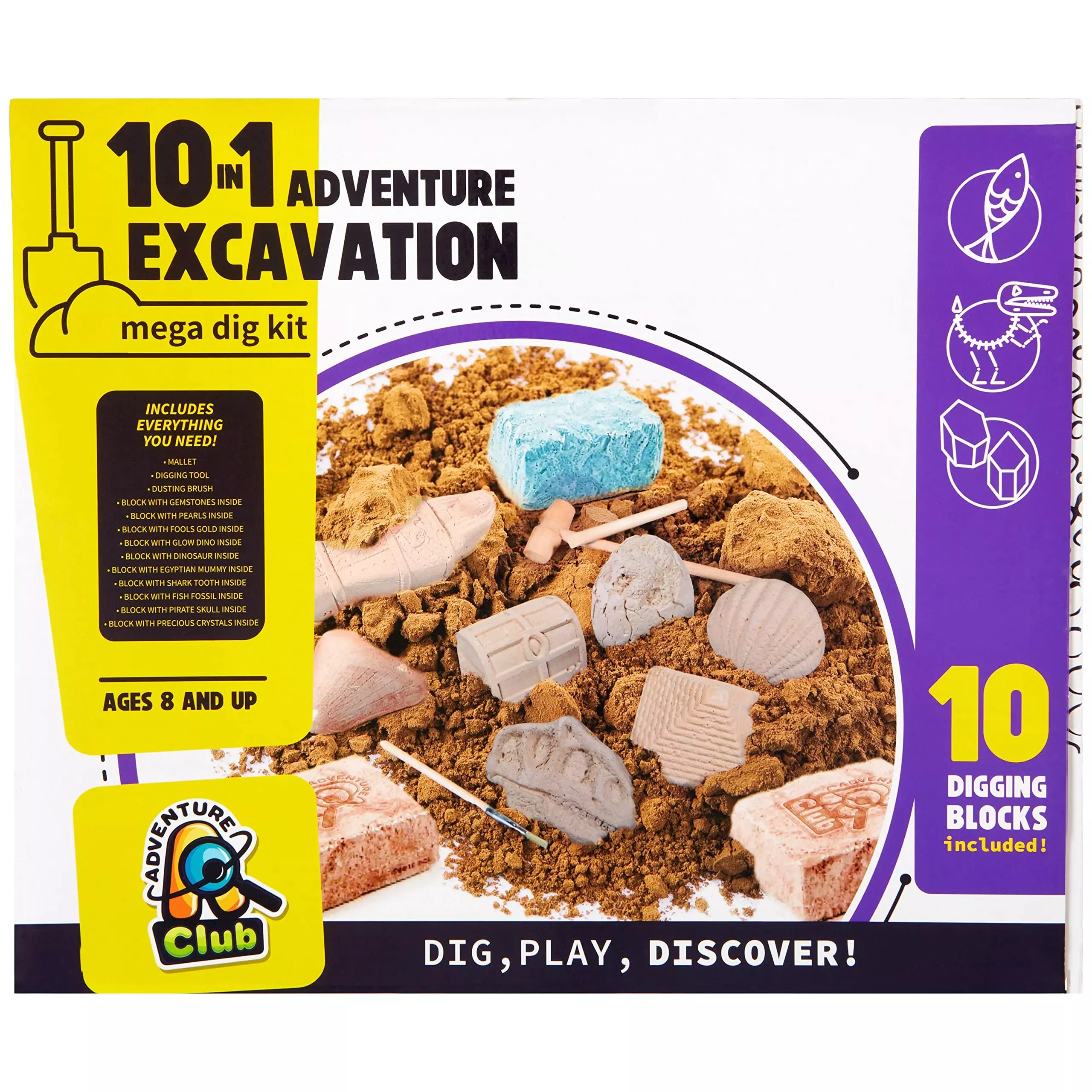 10 IN 1 TREASURE EXCAVATION KIT