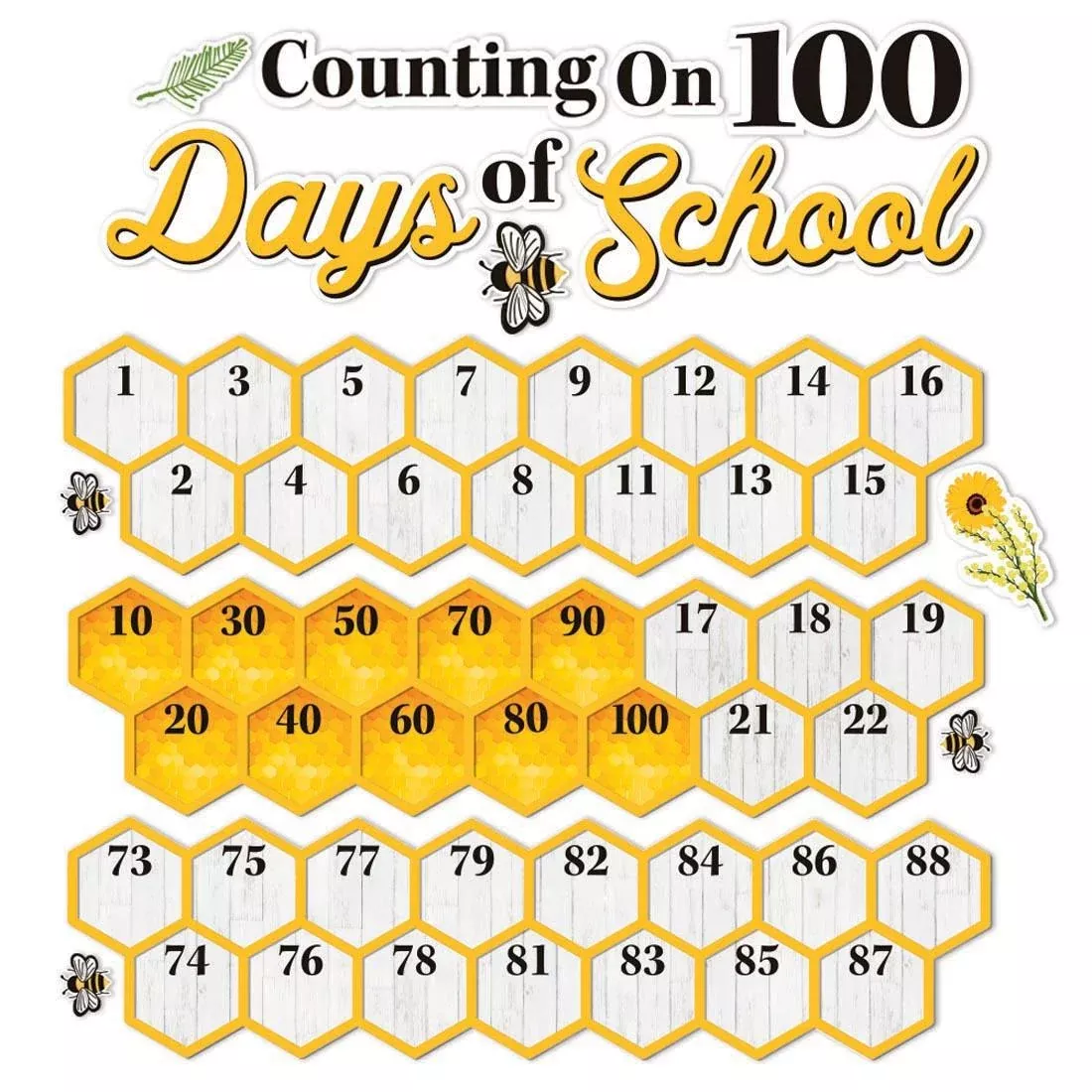 100 Days Of School Beehive Bulletin Board Set