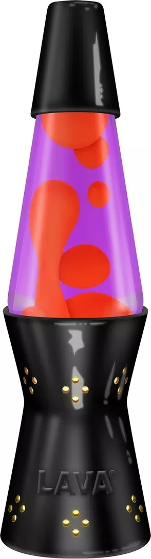 11.5" LAVA CANDLE LAMP GLOSS BLK/YL/PUR