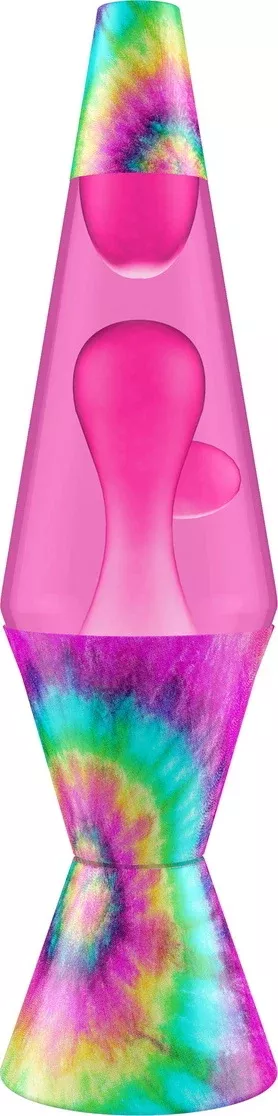 14.5-INCH TIE DYE PINK SPIRAL LAVA LAMP