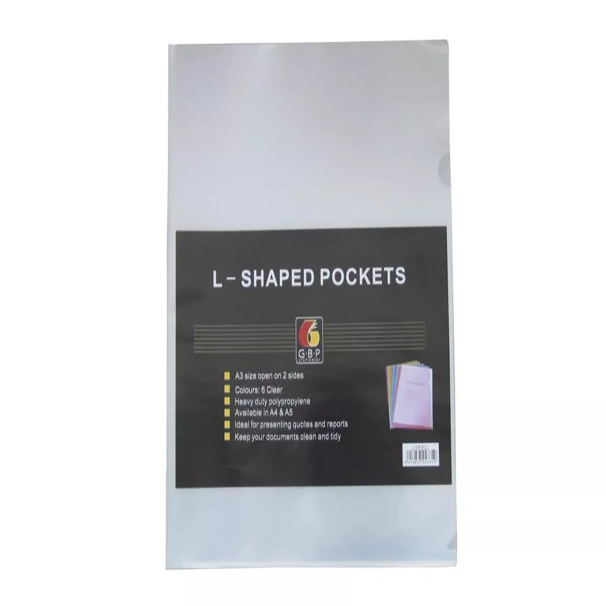 “A3” L-Shaped Pocket Clear Pkt 6