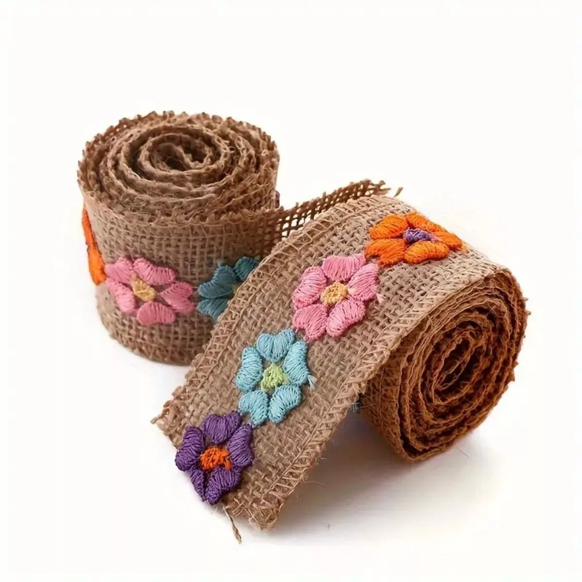(Buy 1 Get 1 Free ) Floral Jute Lace Roll l Pack of 1 roll l 2 meters I Used in combination with pipe cleaners