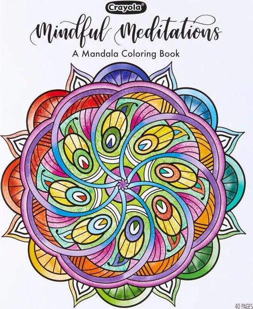 "Crayola Mandala Coloring Book, Adult Ages 8+, 40 Pages"
