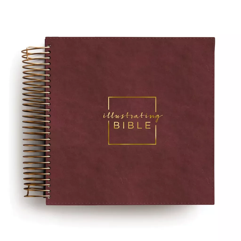CSB, Spiral-bound Illustrating Bible, Leathersoft Spiral, Cranberry: Draw, Write, and Reflect Your Way Through Scripture