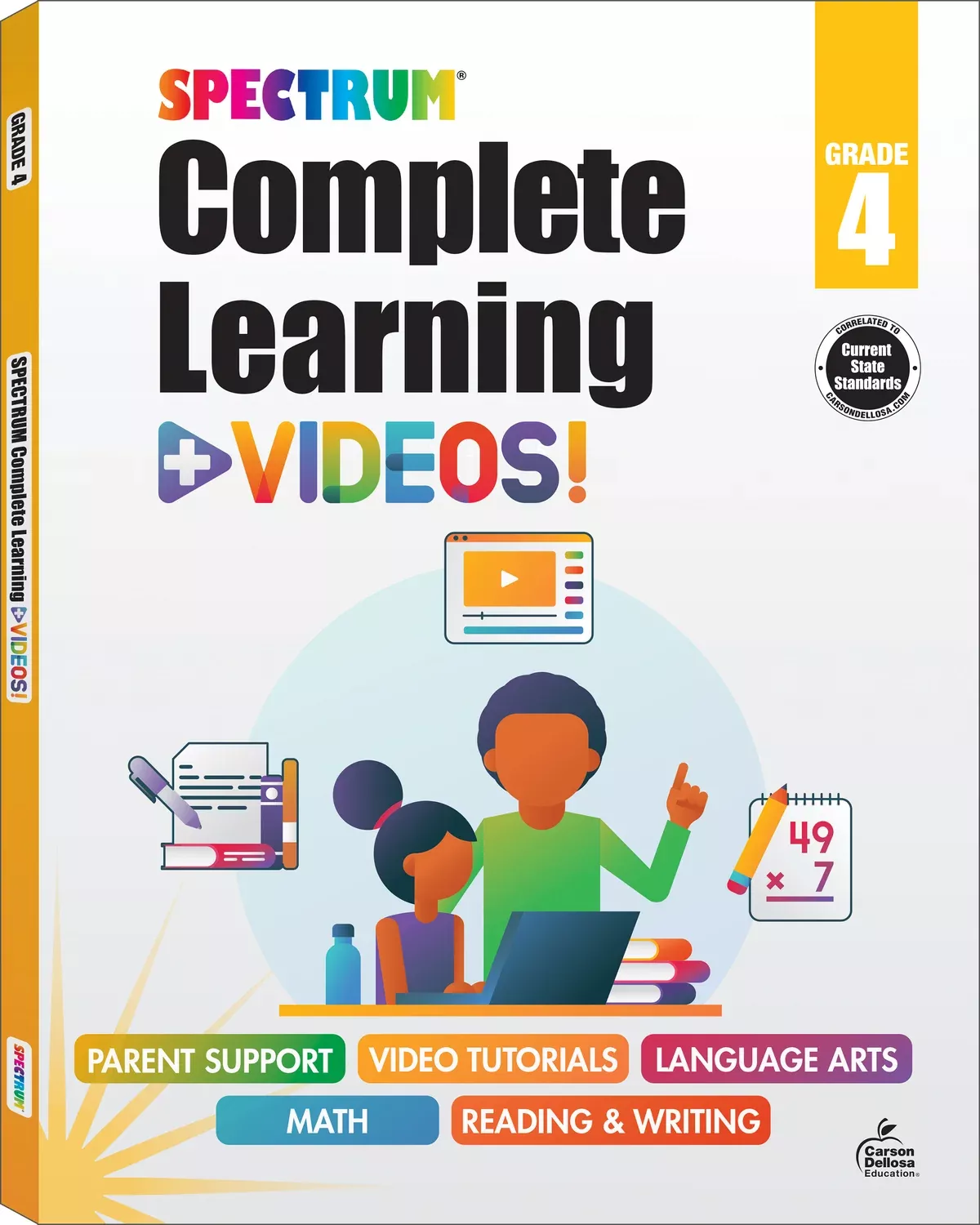 (GR. 4) COMPLETE LEARNING + VIDEOS BOOKS - LANGUAGE ARTS & MATH