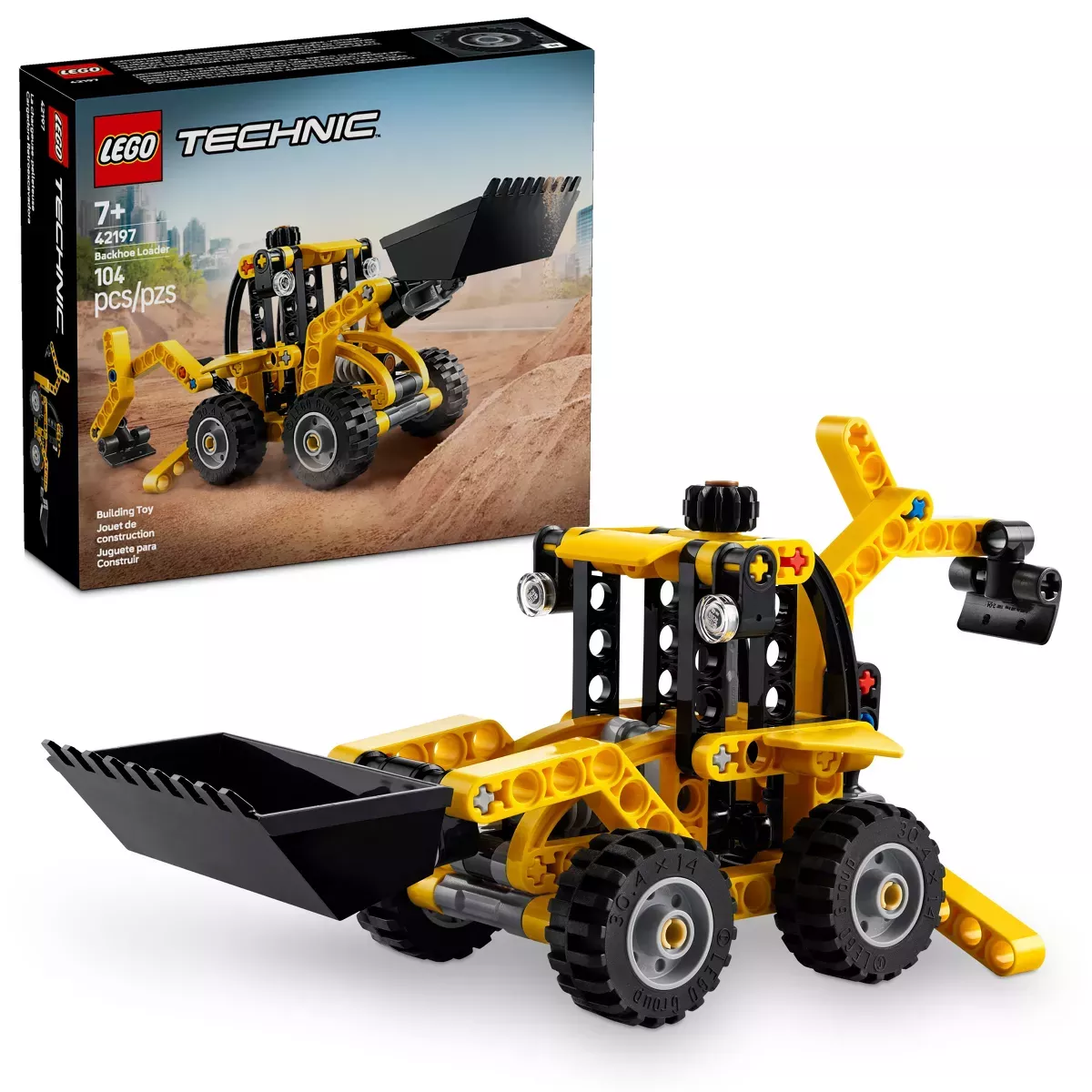 LEGO Technic Backhoe Loader Construction Toy with Back Digger