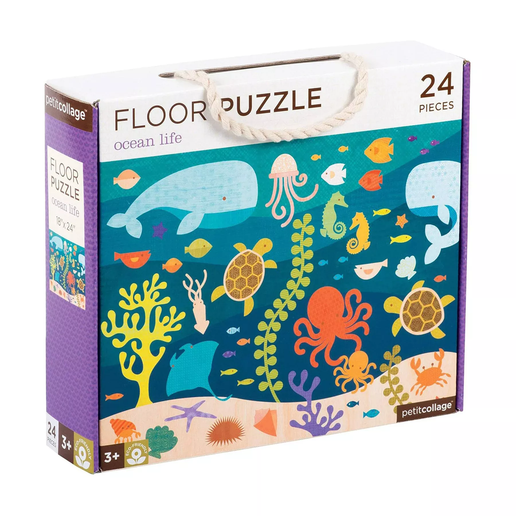 Petit Collage 24 Piece Floor Puzzle: Ocean Life