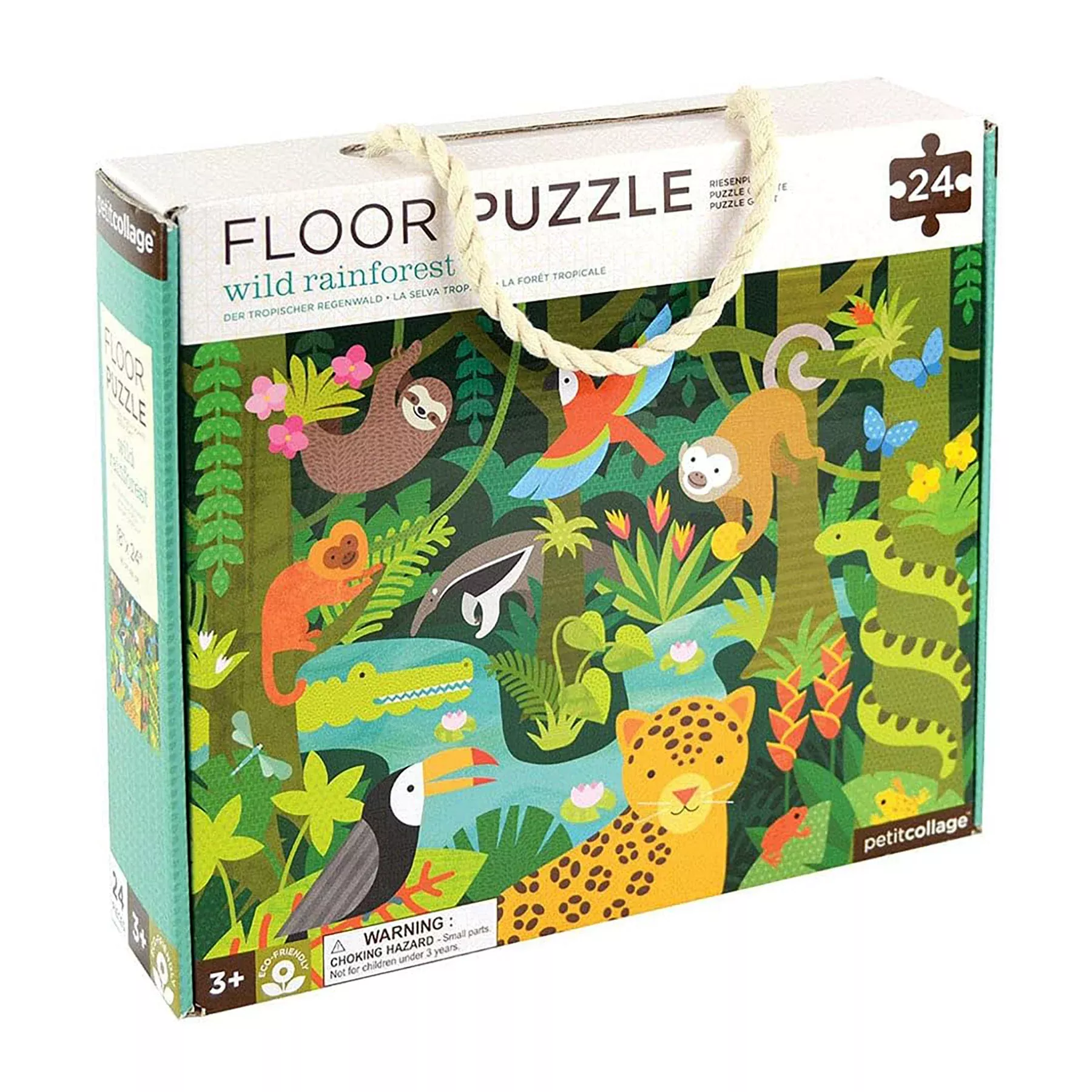 Petit Collage 24 Piece Floor Puzzle: Wild Rainforest