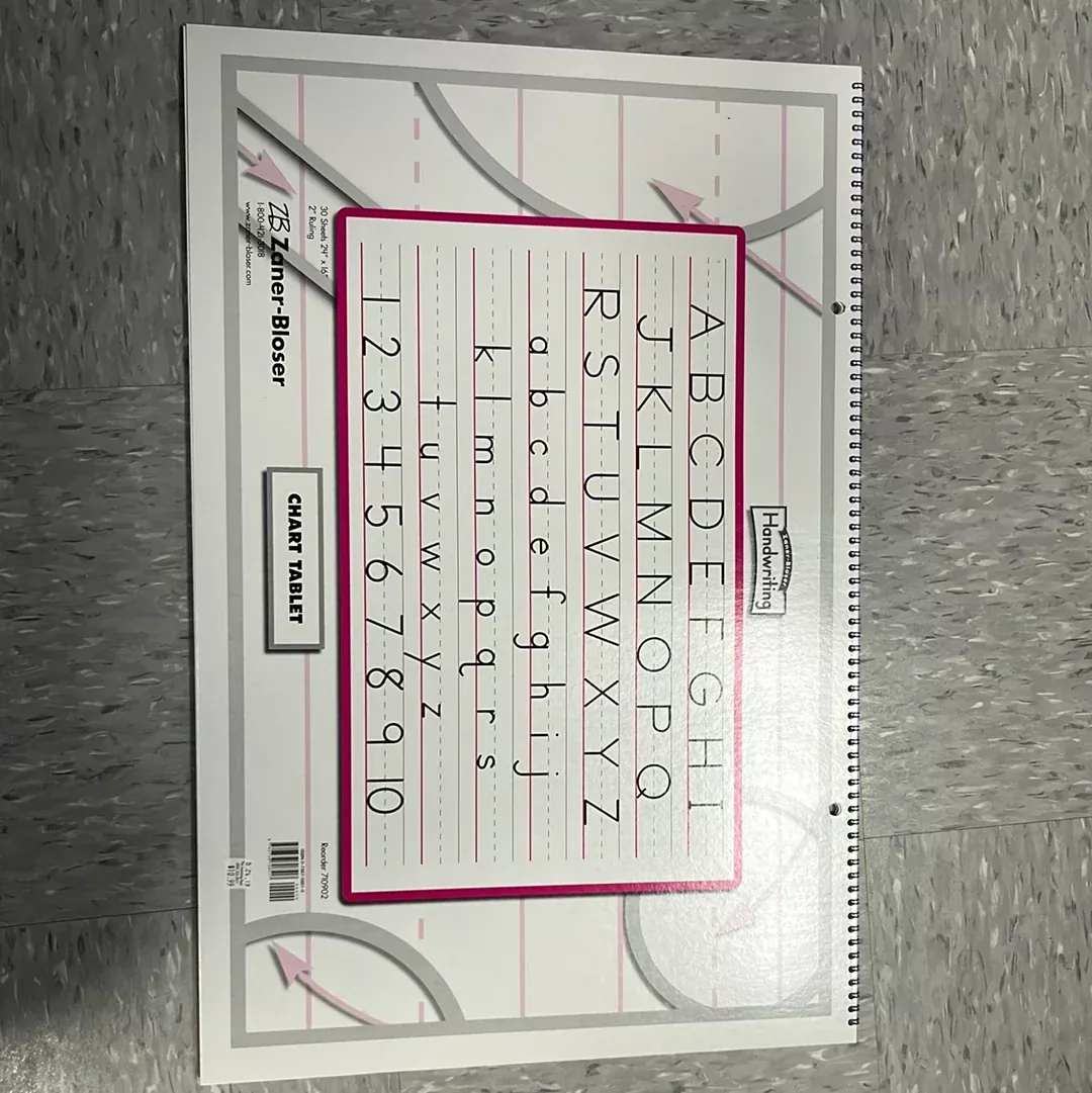 Zane-Bloser Chart Tablet 2" Ruled