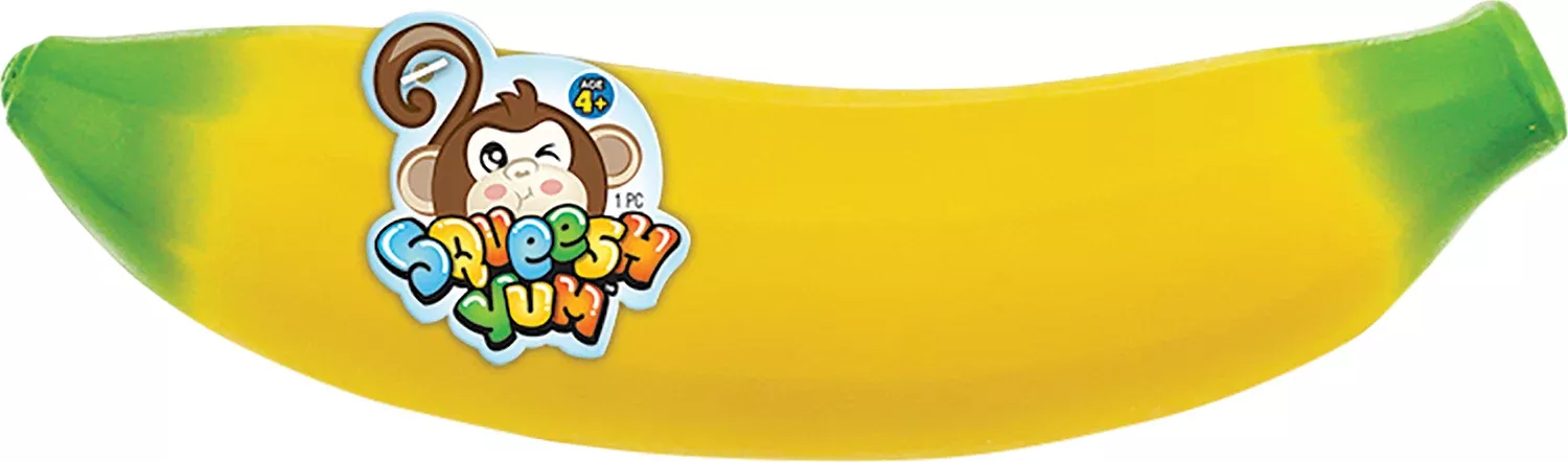 Zoofy International 3340 Squeesh Yum Buh Nay Nay - Squishy Banana Toy, 8-inch Length